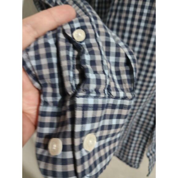 Nat Nast Size M Long Sleeve Blue Check Plaid Button Down Casual Shirt Pocket... - Picture 4 of 9